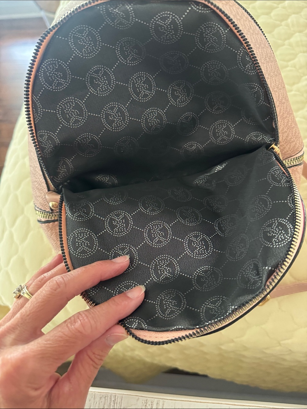 Michael Kors Dusty Pink Signature Mini Backpack - Picture 4 of 4